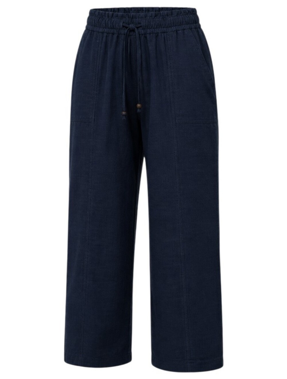 Democracy Navy Wide-Leg Lounge Pants with Drawstring